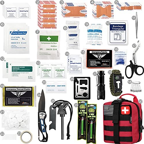EVERLIT 250 Pieces Survival First Aid Kit
