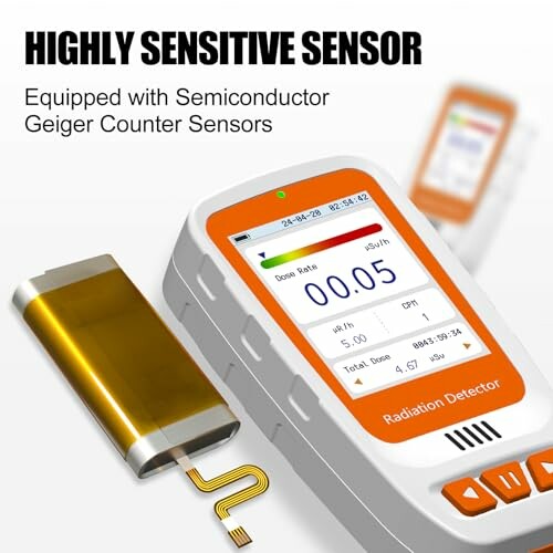 Radiation detector with semiconductor Geiger counter sensors.