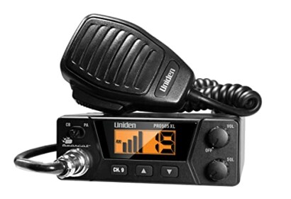Uniden CB radio with microphone.